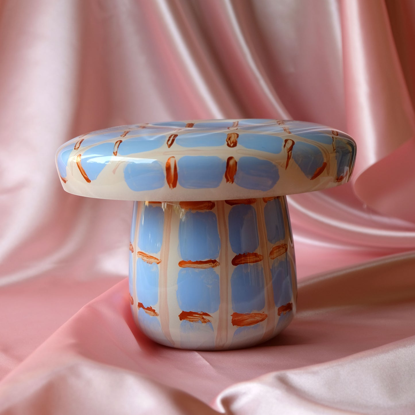 Painted lamp - Light blue/Copper