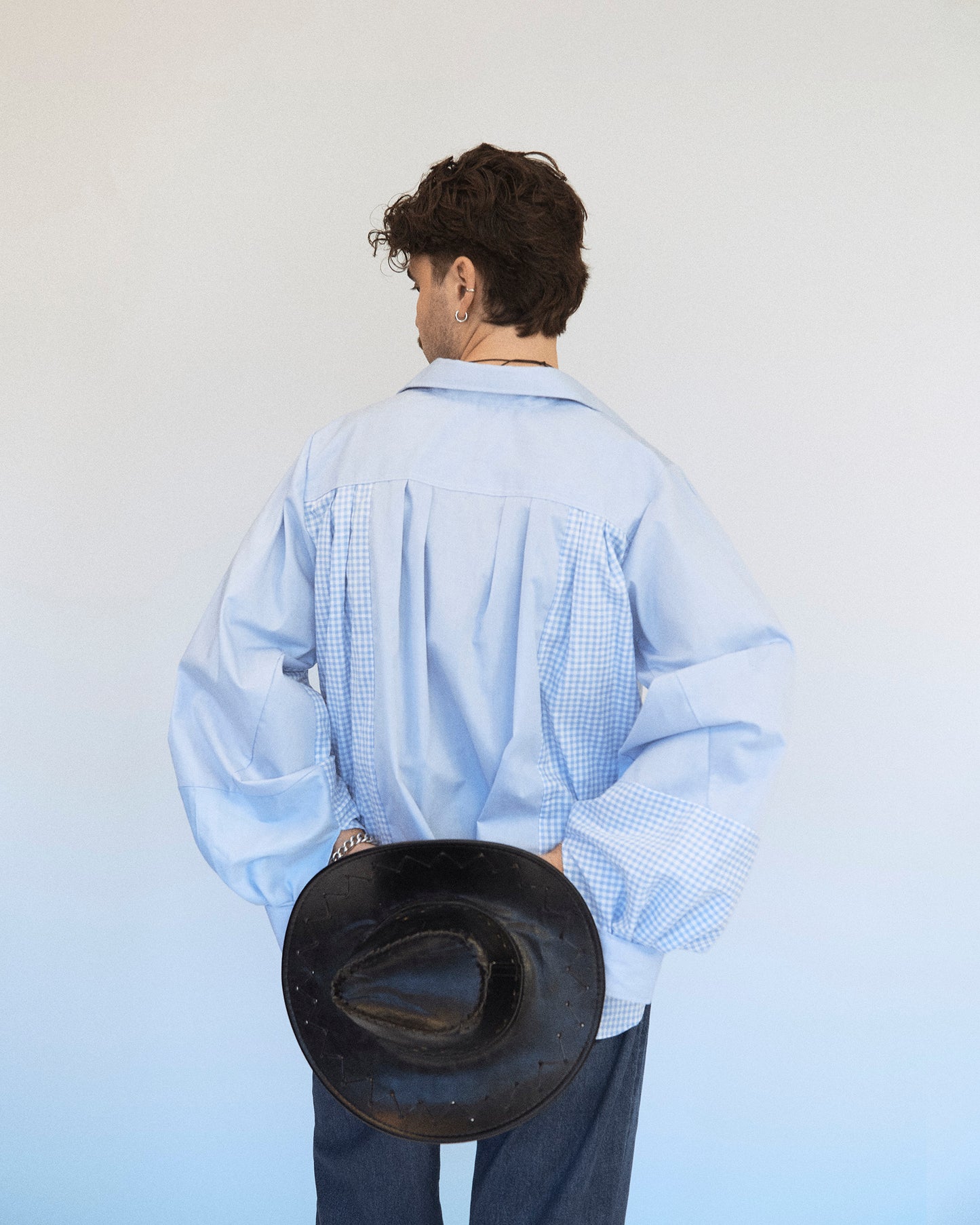 Charley Unisex shirt Blue/Checkered