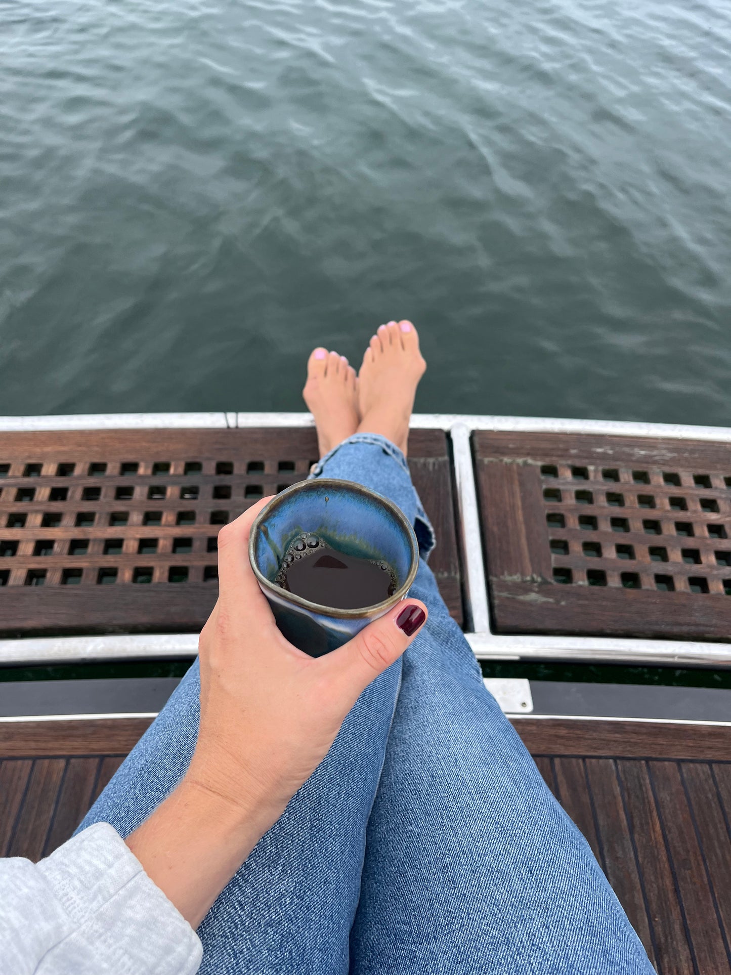 Hand shaped cup - Sea blue/Blue (Medium)