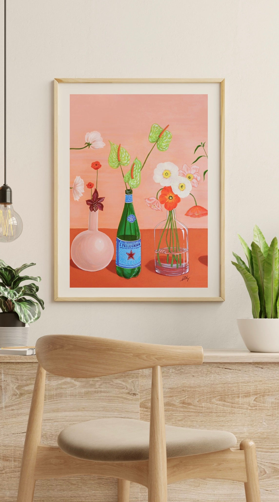 FLEURS ROSES (Centre) - Poster