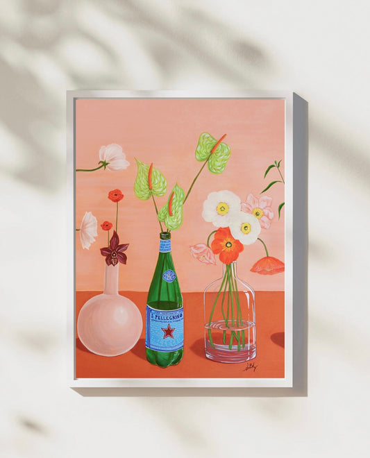 FLEURS ROSES (Centre) - Poster