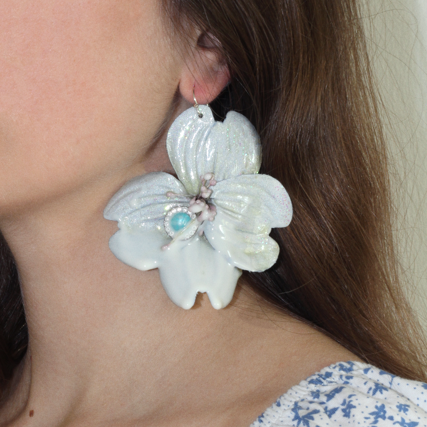 CREAMY CORNACEAE EARRINGS PURPLE