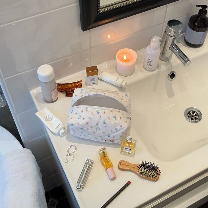 Upcycled Makeup bag - Siena