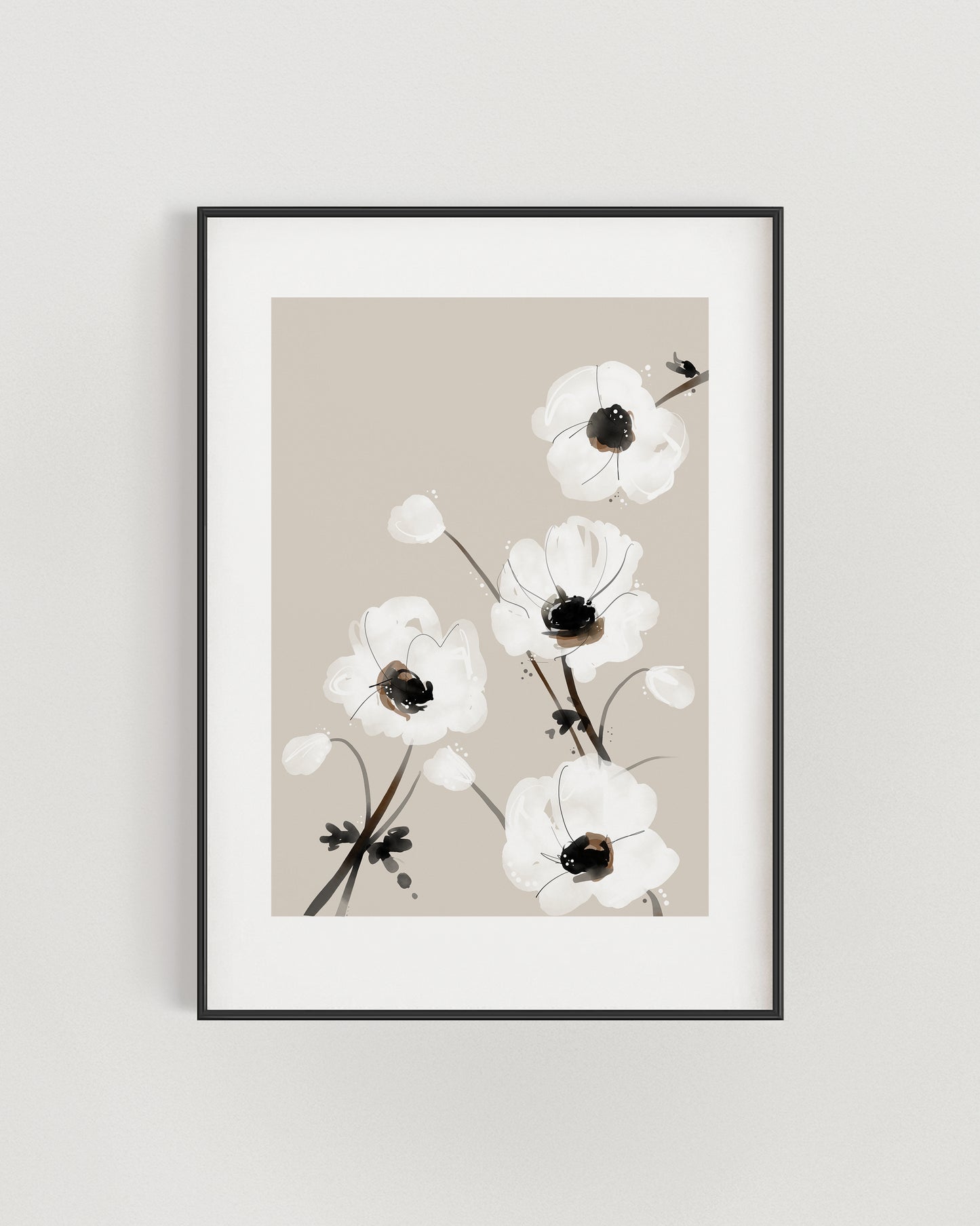 Poppy Field Beige Poster