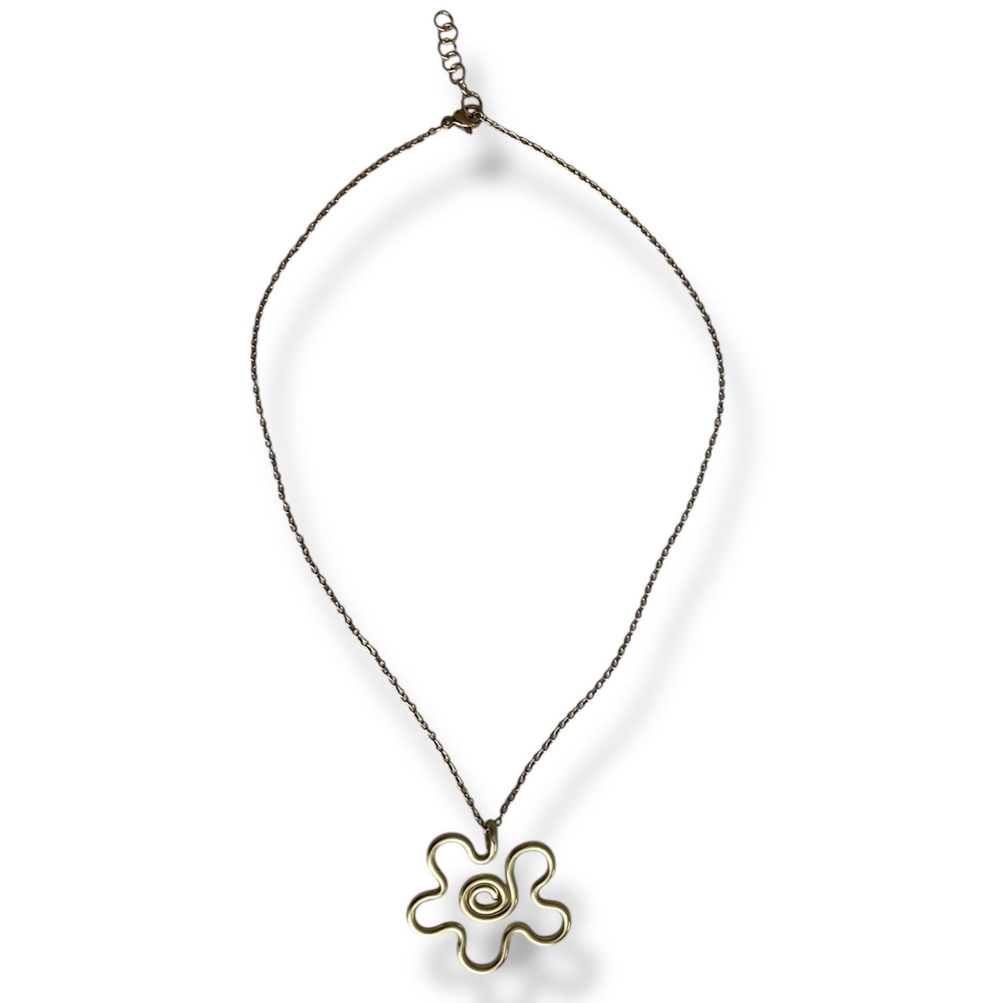 Halskæde, Retro flower - Guld