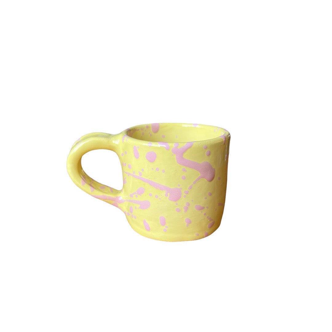 Cup with plate - Yellow