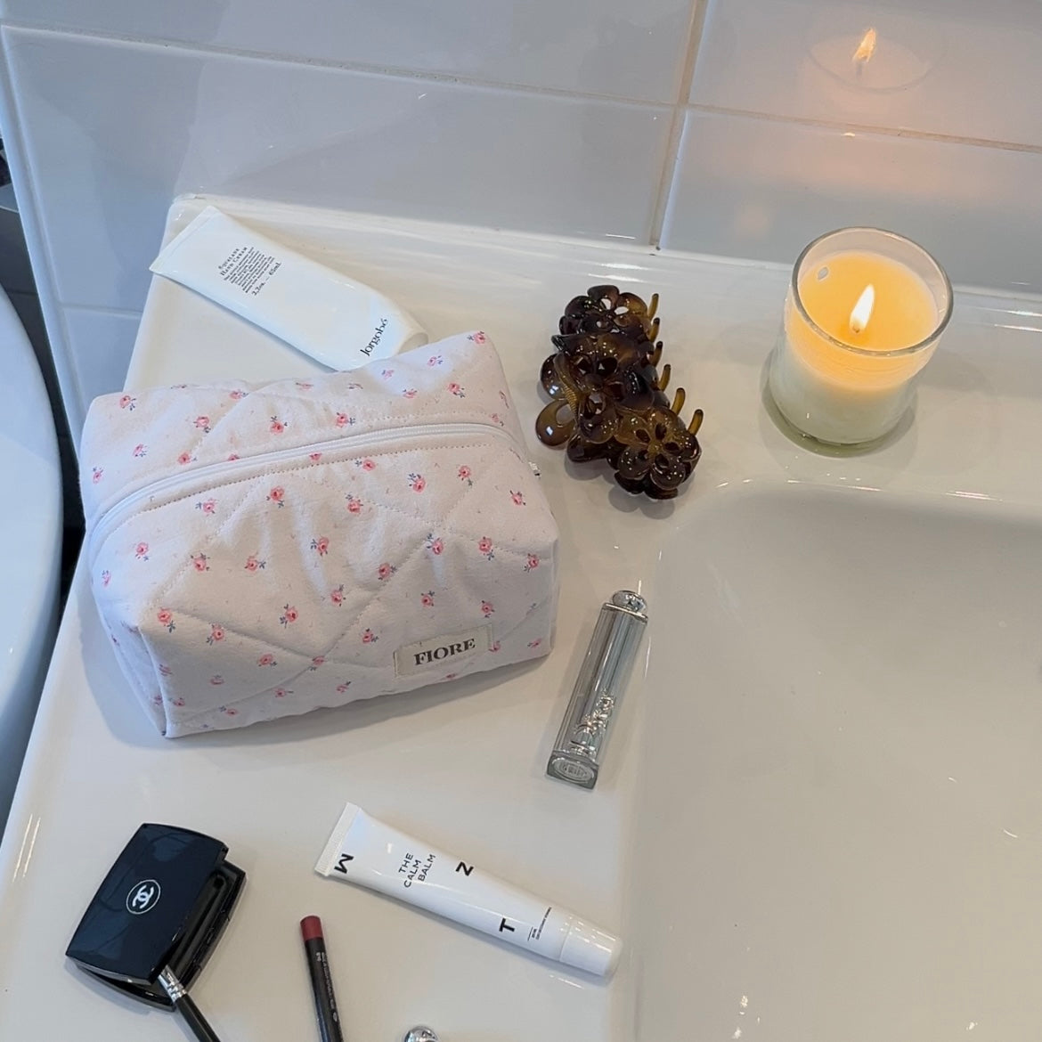 Upcycled makeup bag small - Sarzana