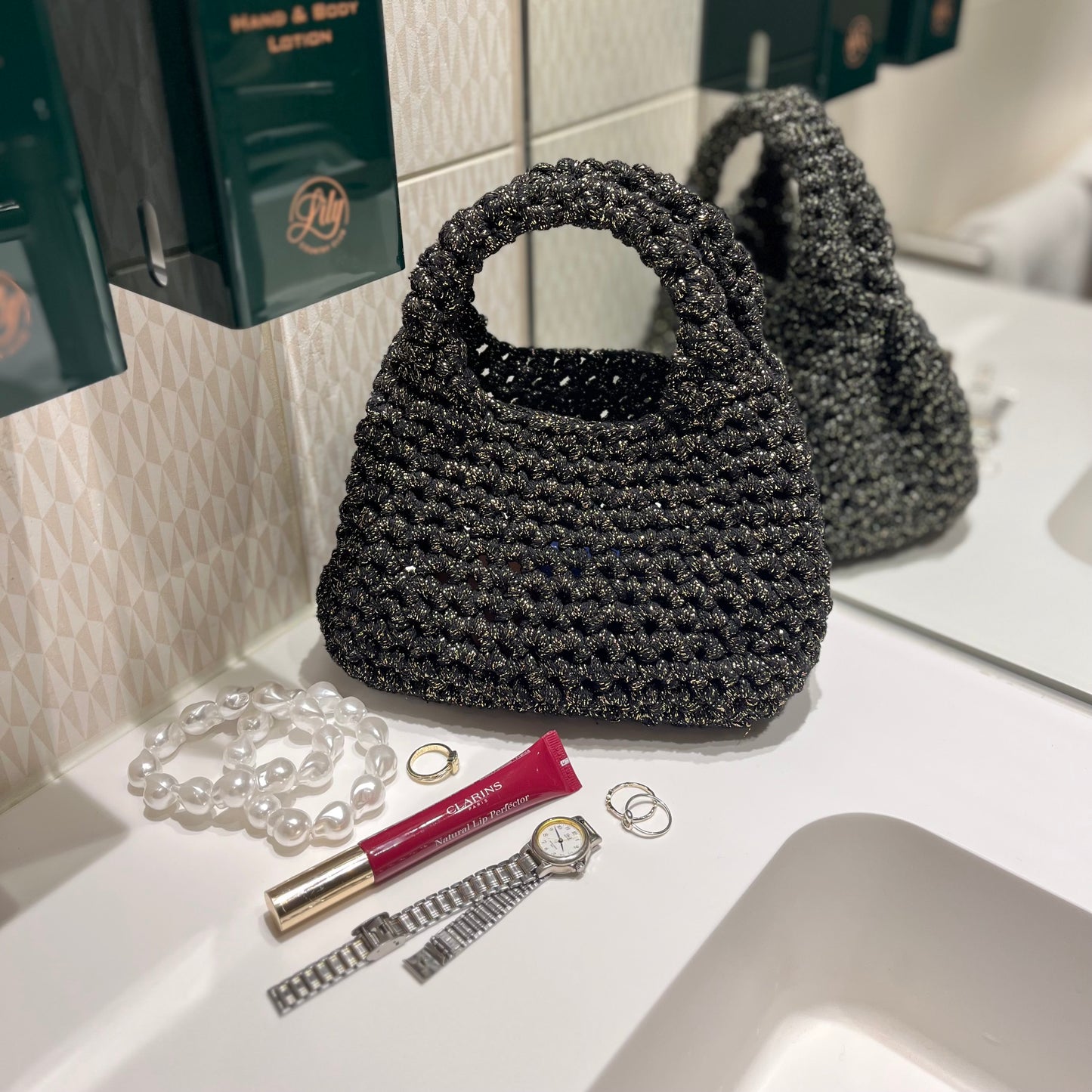 Cocktail bag Black Gold