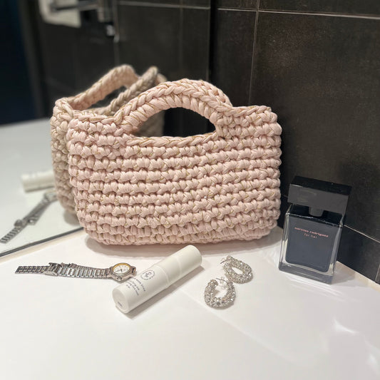 Champagne taske Beige glitter