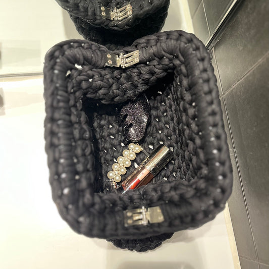 Clutch Black glitter
