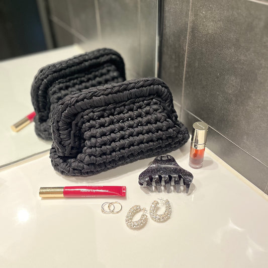 Clutch Black glitter