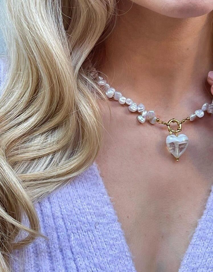 Love Pendant Necklace - White
