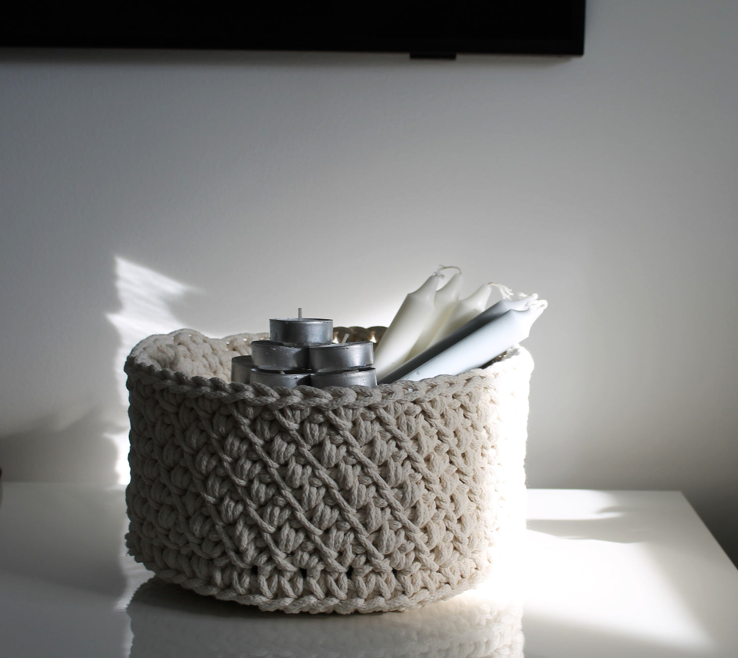 White Medium Basket