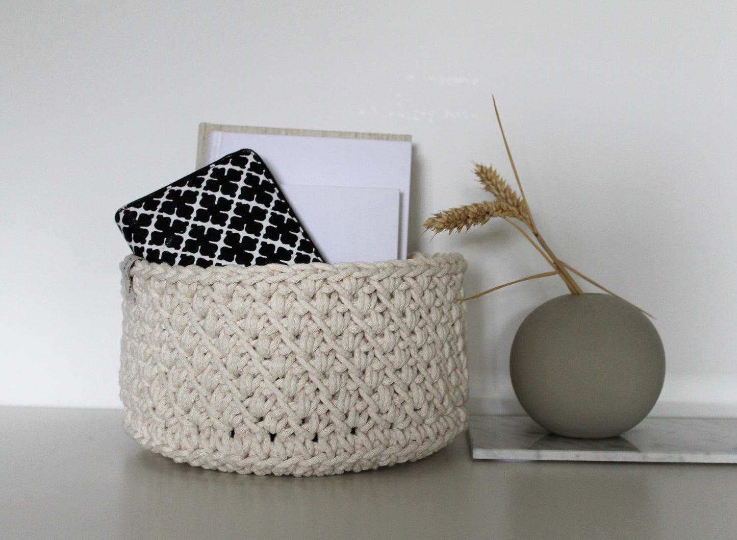 White Medium Basket