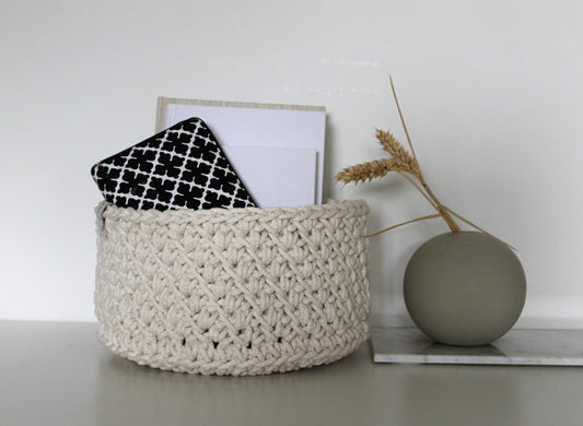 White Medium Basket
