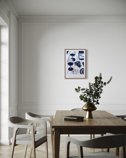 Red Wine Linoleumprint