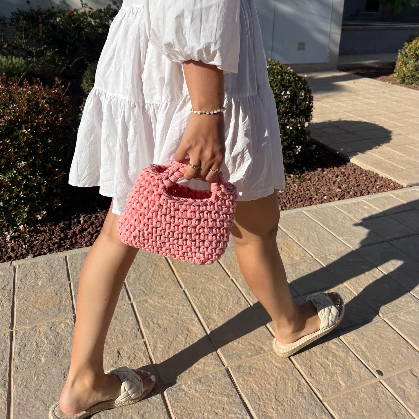 Champagne bag Pink glitter