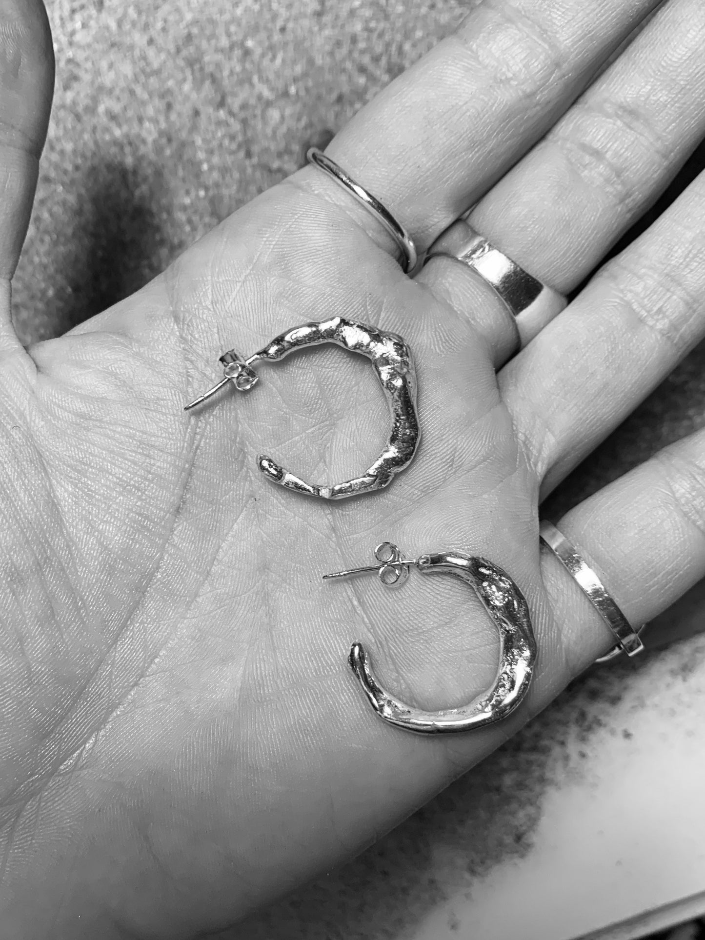 Charcoal Earrings - Large