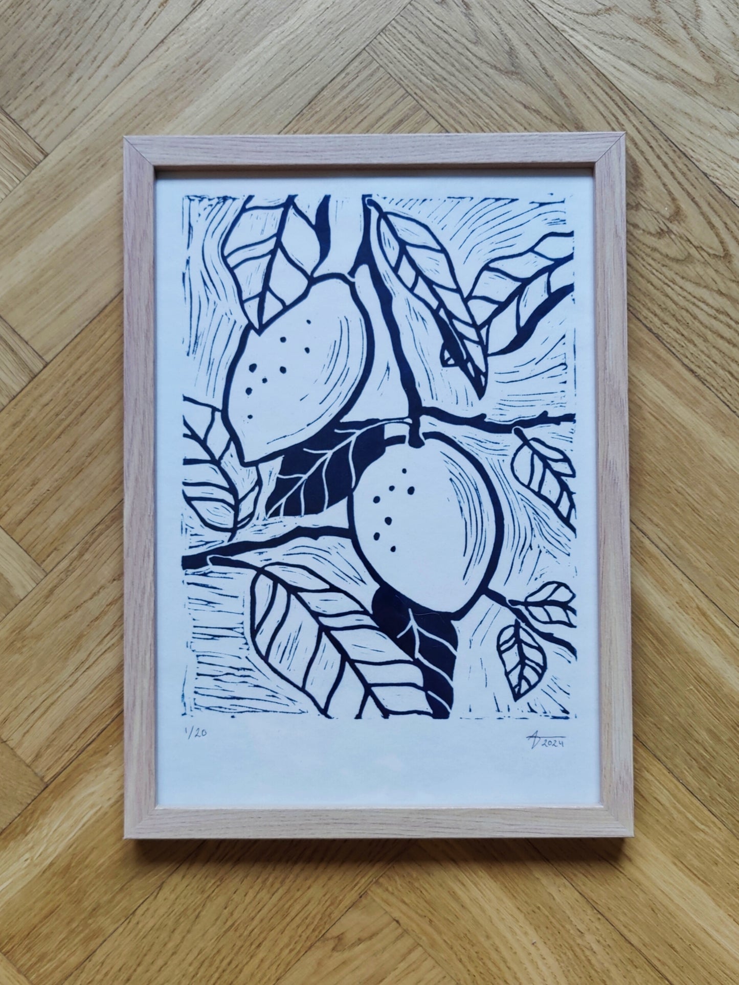 Lemon tree Linoleumprint