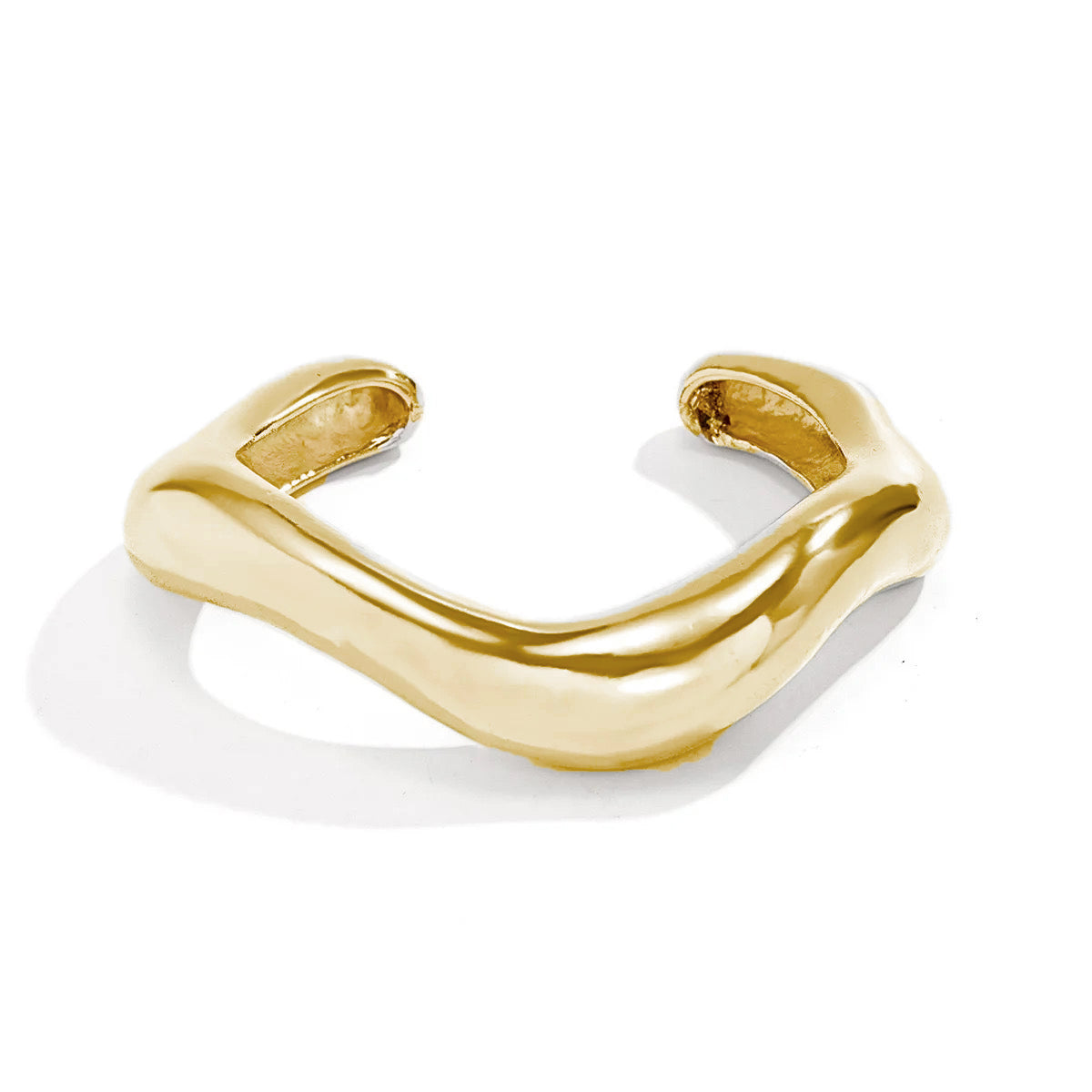 Mentha - Wavy Gold Bangle