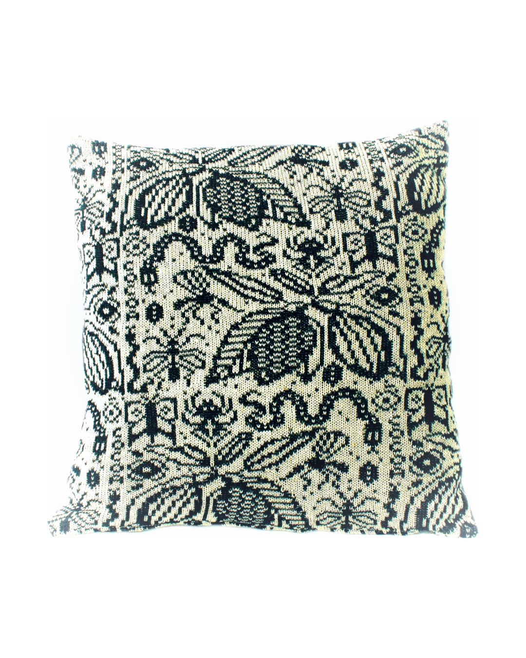 Cocoa - Knitted Linen Cushion Black & Linen
