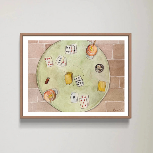 Card Games - Original Aquarelle Painting
