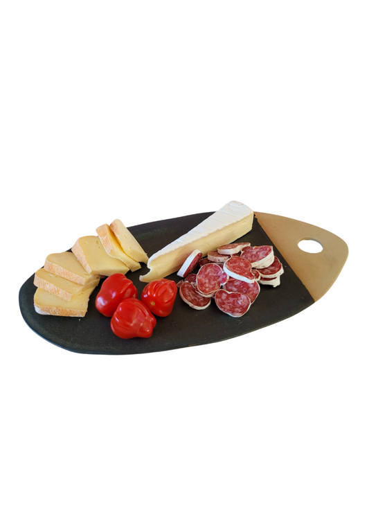 Hand made cheese board - black/grey