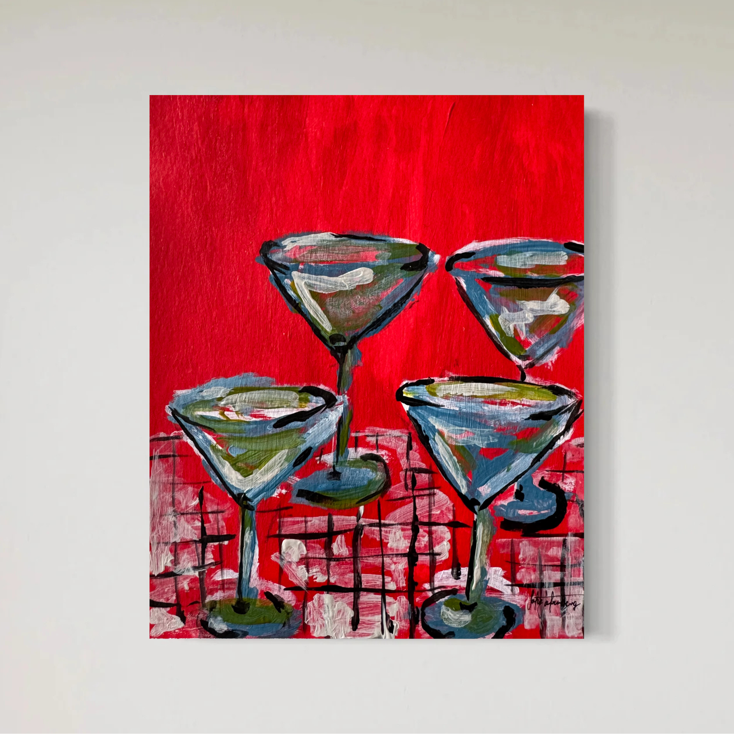”Four Martinis” - Original painting