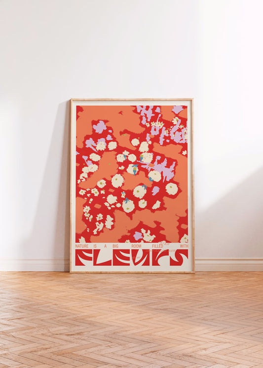 Fleurs (Red) - Poster