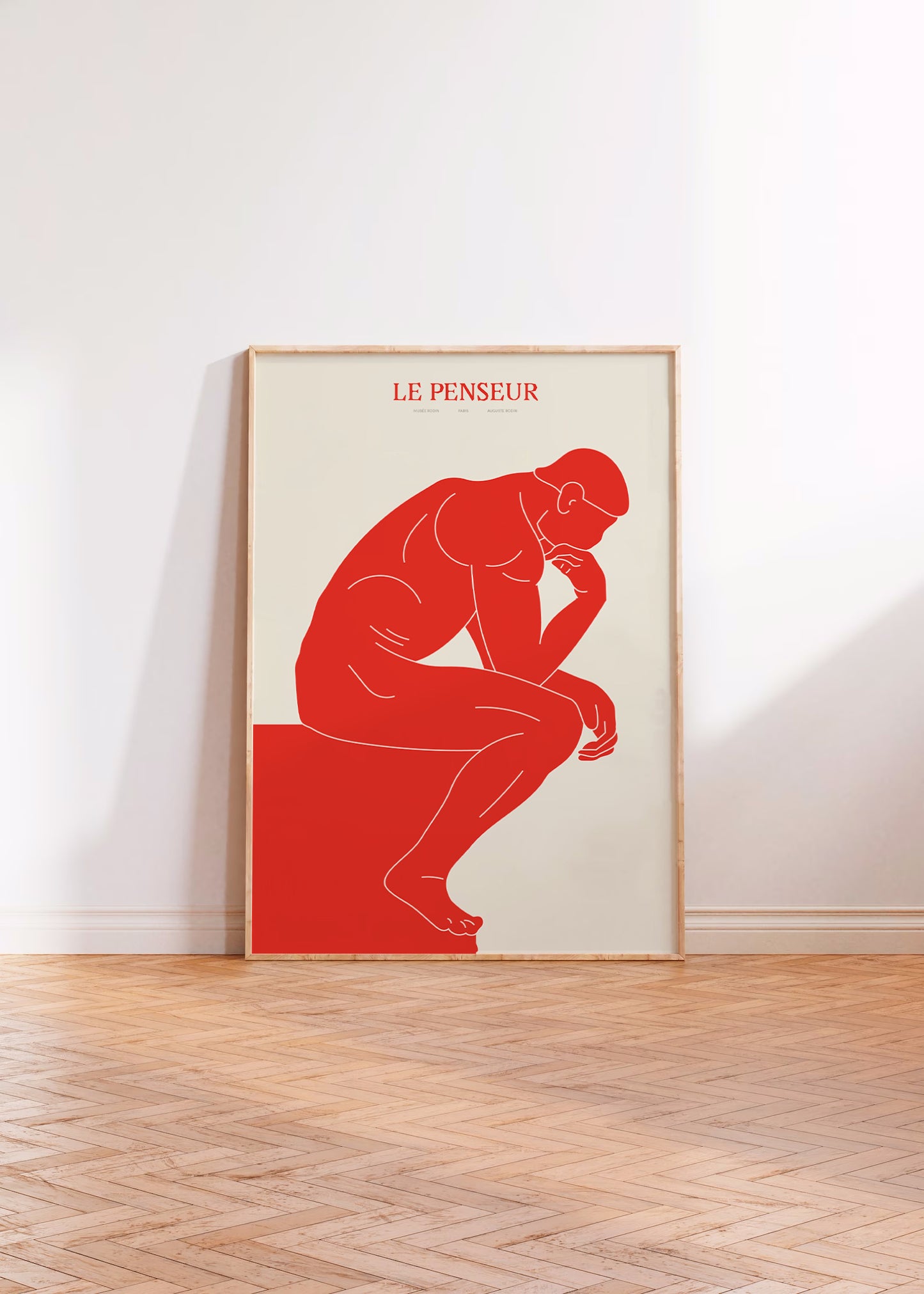 Le Penseur (Red) - Poster