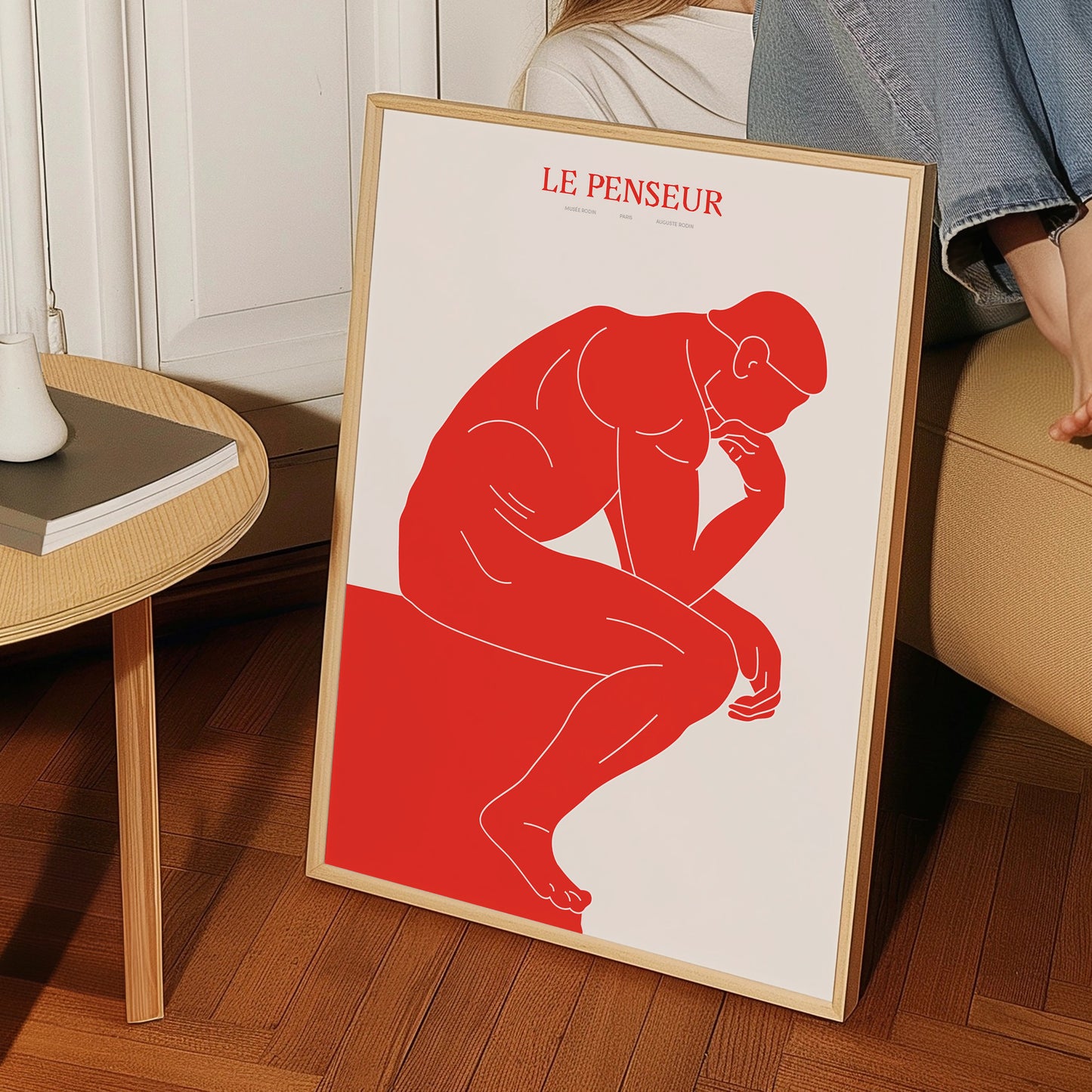 Le Penseur (Red) - Poster