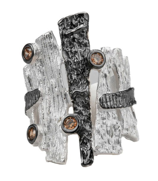 Nature's Blanc White Murmuring Bark Ring