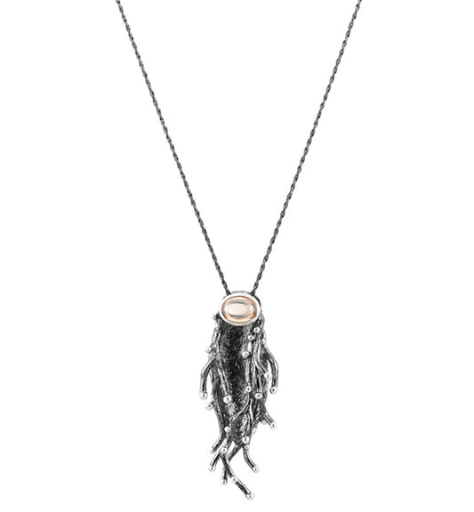 Nature's Noir Black Twining Vine Necklace