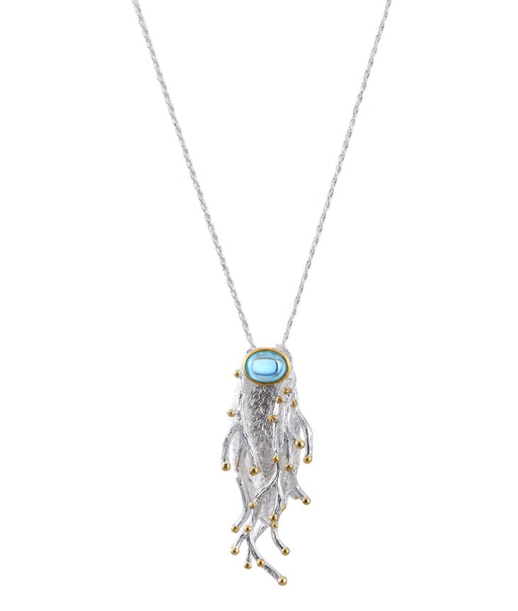 Nature's Blanc White Twining Vine Necklace