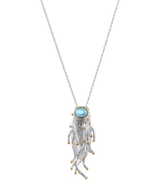 Nature's Blanc White Twining Vine Necklace
