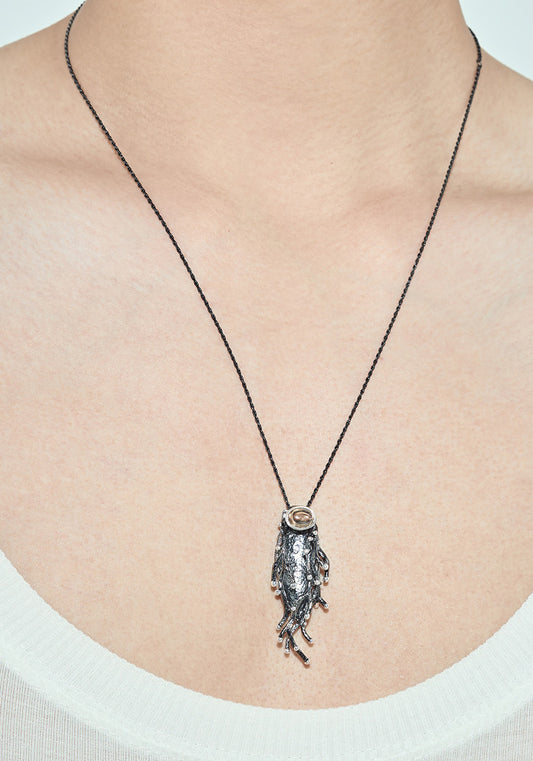 Nature's Noir Black Twining Vine Necklace