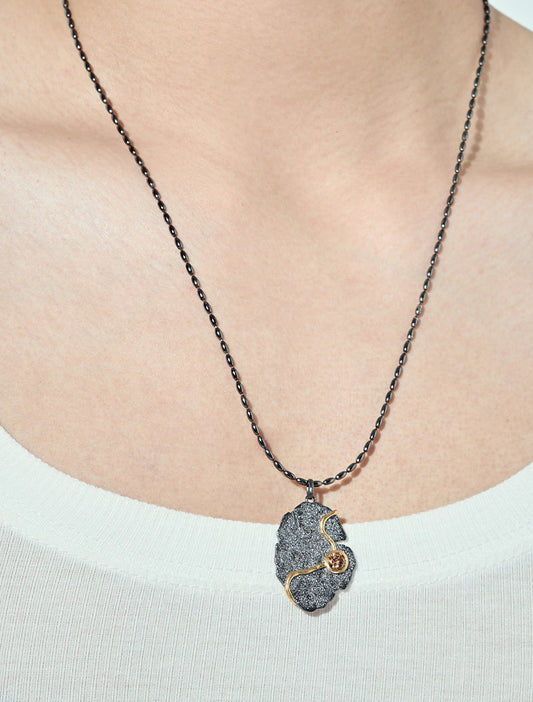 Nature's Noir Black River Trace Necklace