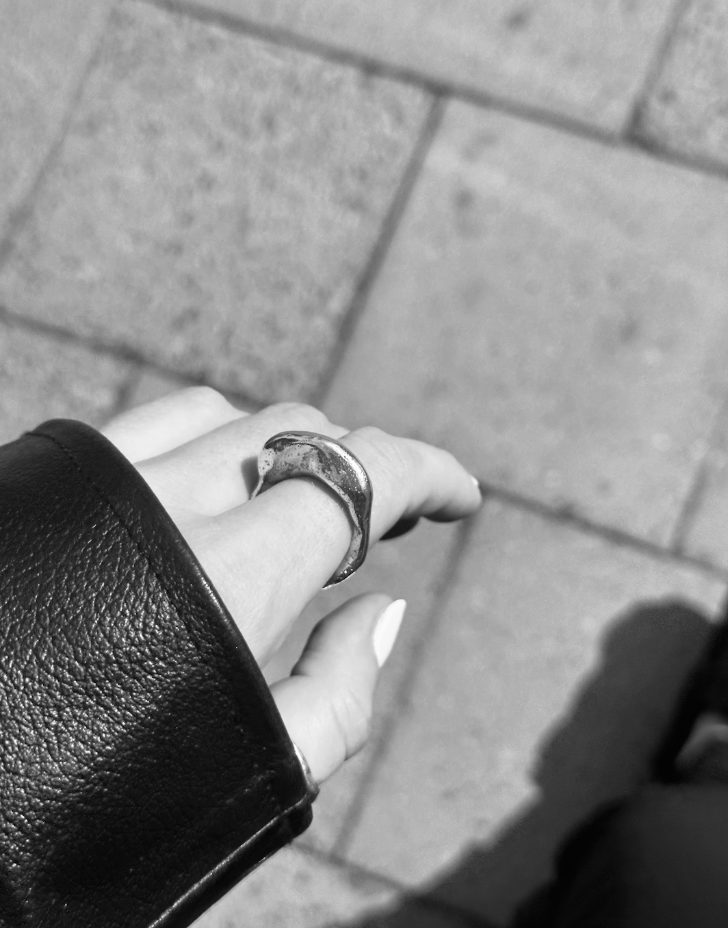 Chunky Charcoal Ring (Made to order)