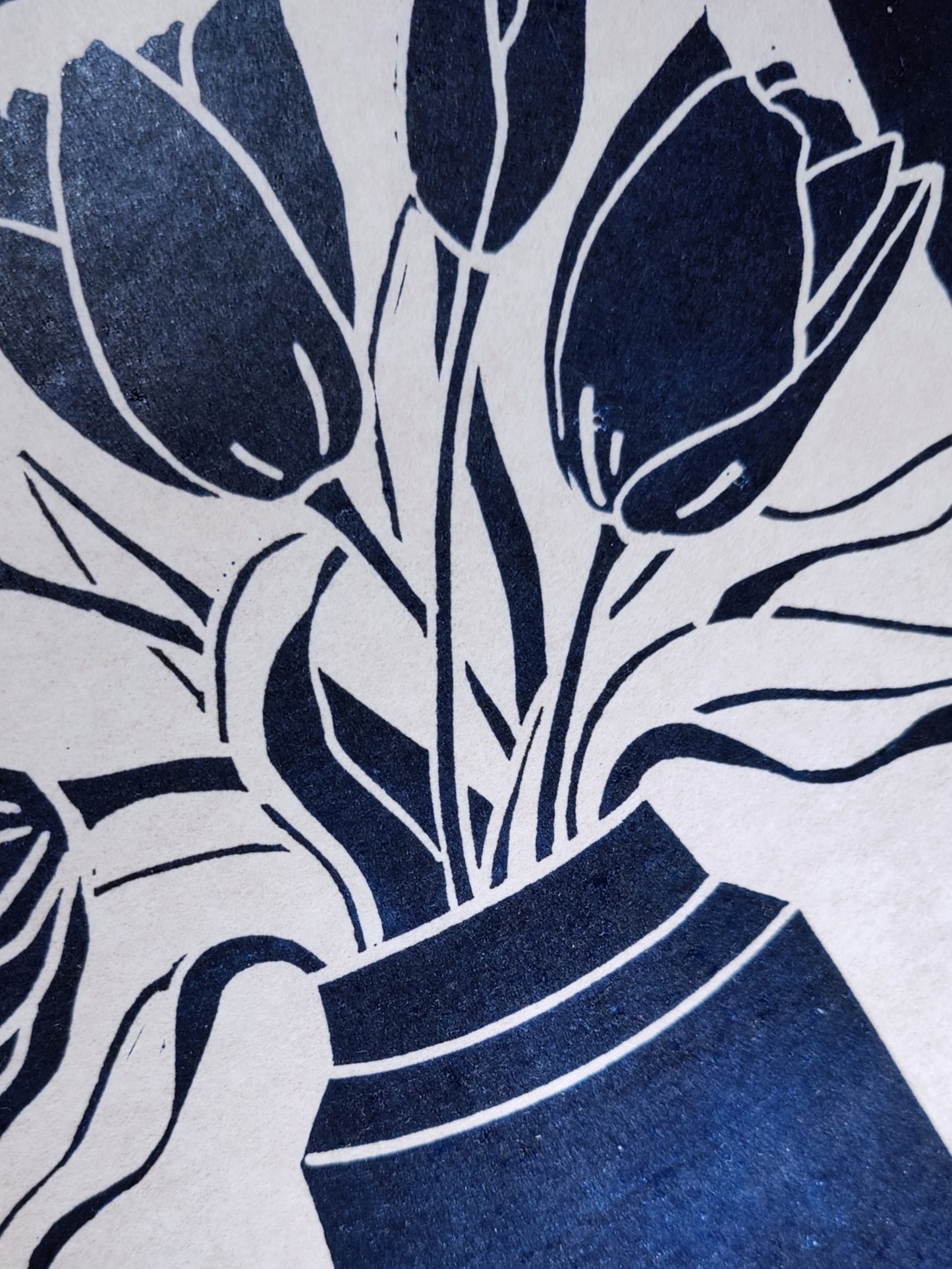 Tulips Linoleumprint