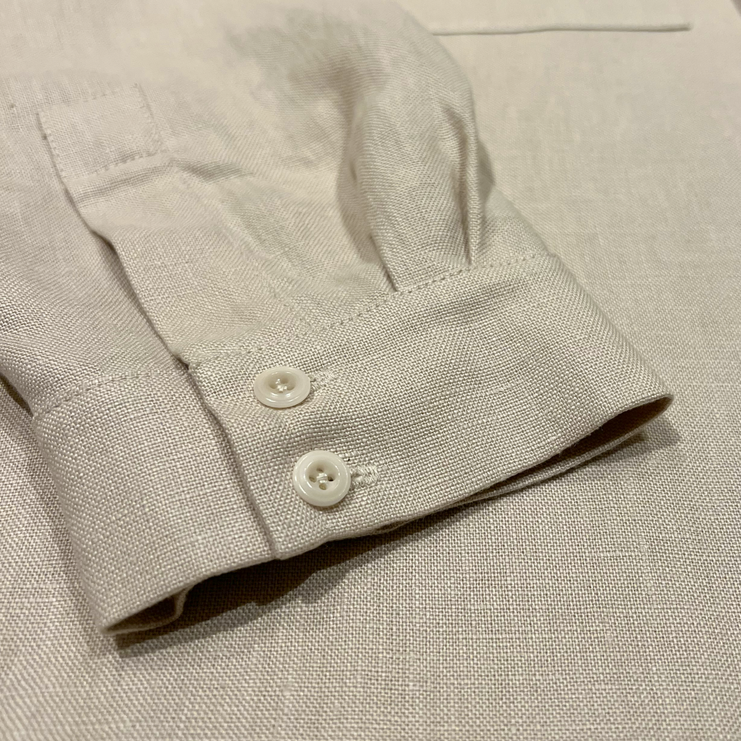 Cream Linen LS Shirt