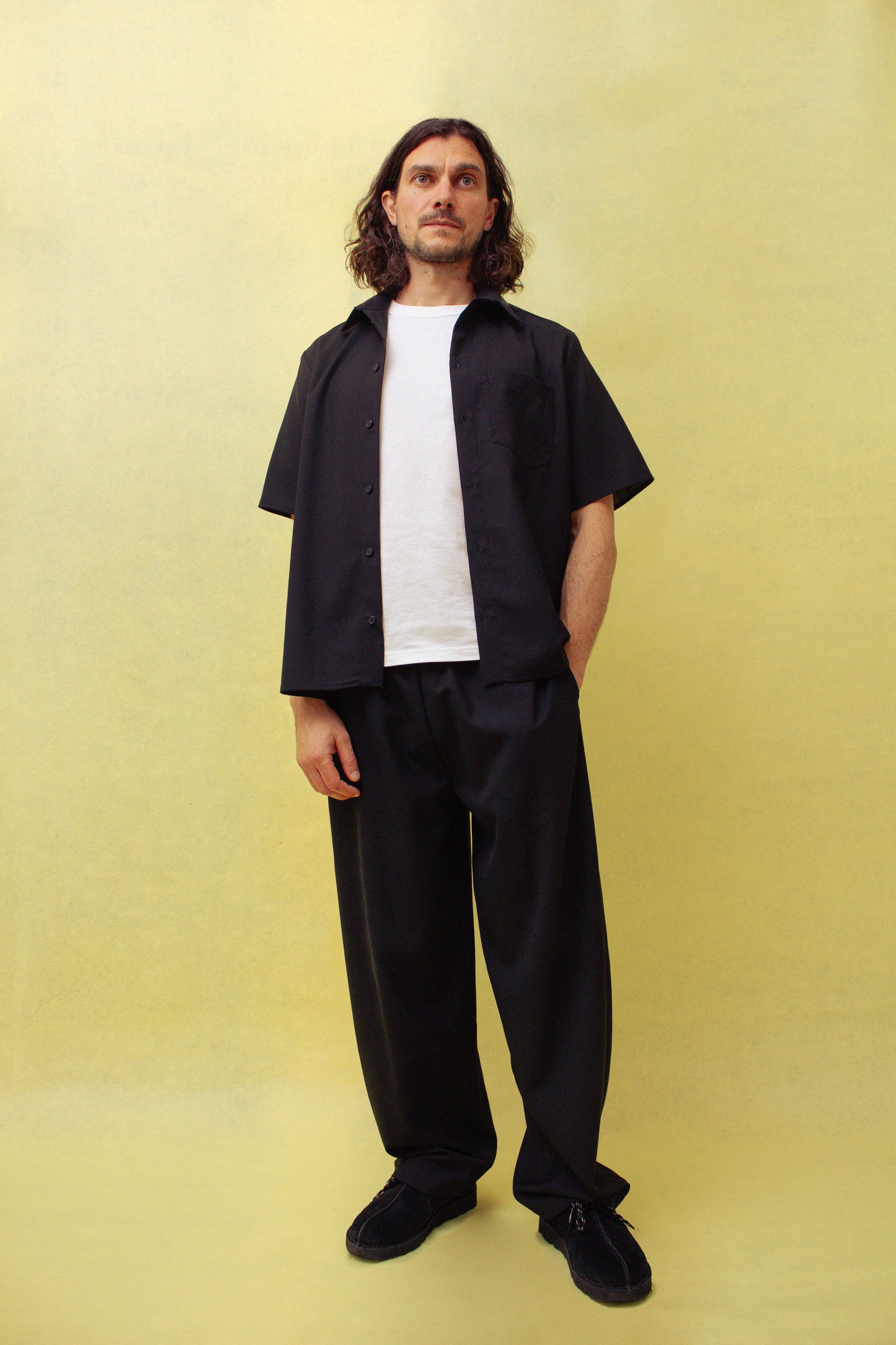 Black Wool Trousers