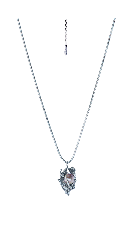 The Fluent Arc Black Obsidian Flow Necklace