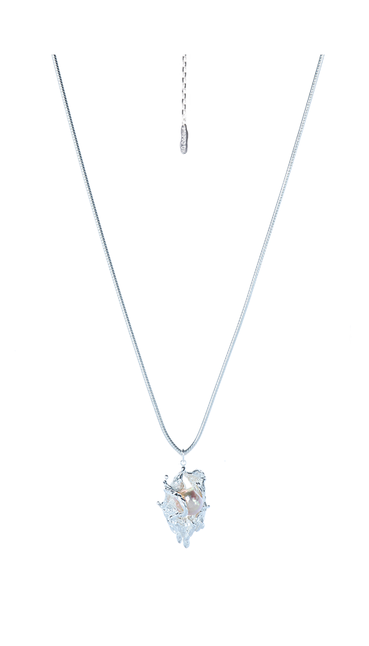 The Fluent Arc White Frozen Flow Necklace