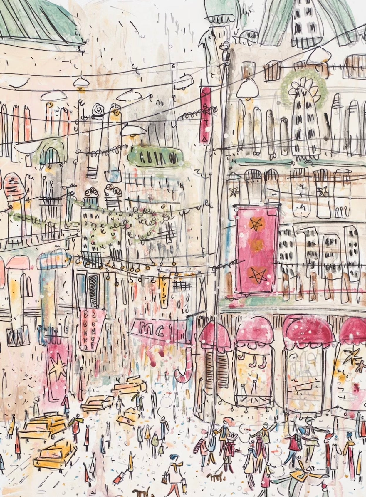 Christmas in the city Print