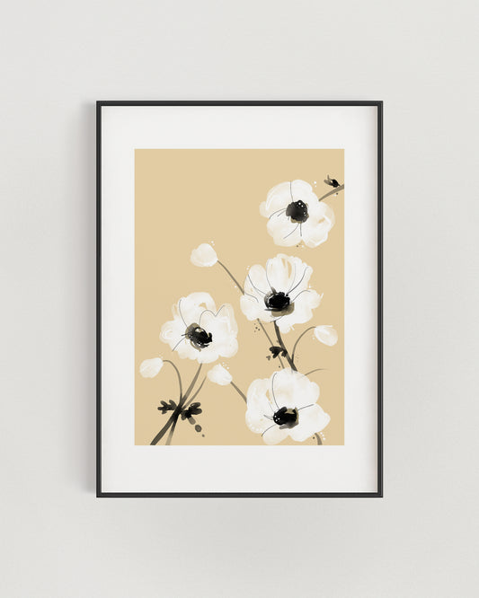 Poppy Field Yellow Poster