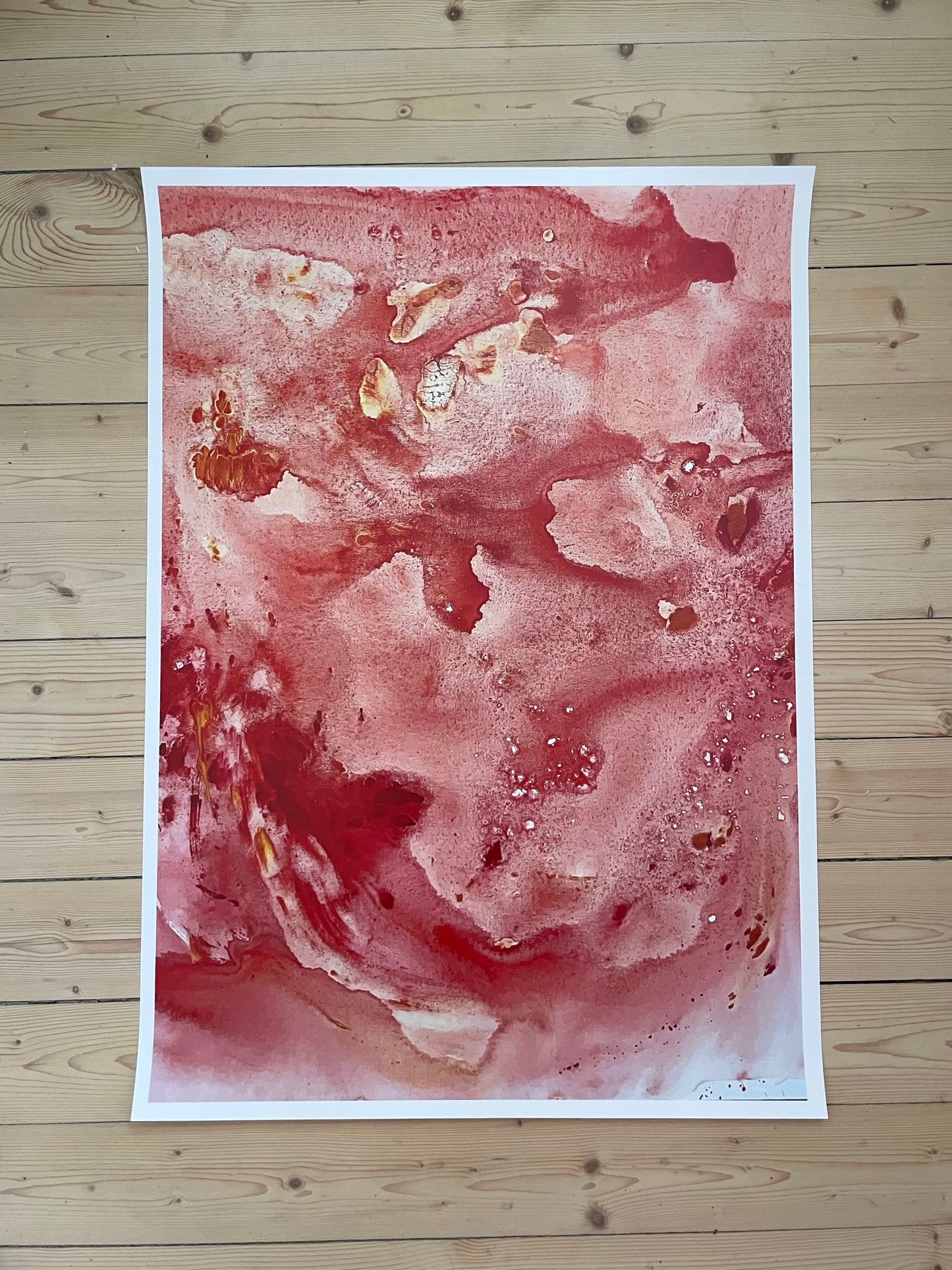 Röd rörig röra - Poster