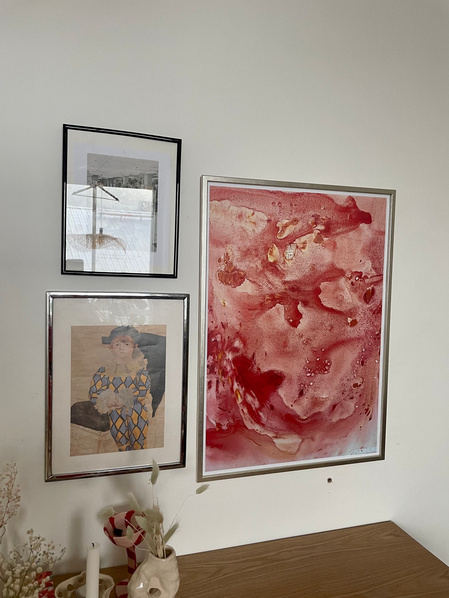 Röd rörig röra - Poster