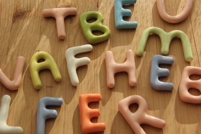 Handmade ceramic letters (Customizable)