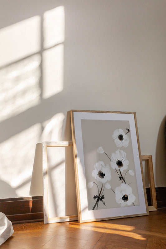 Poppy Field Beige Poster
