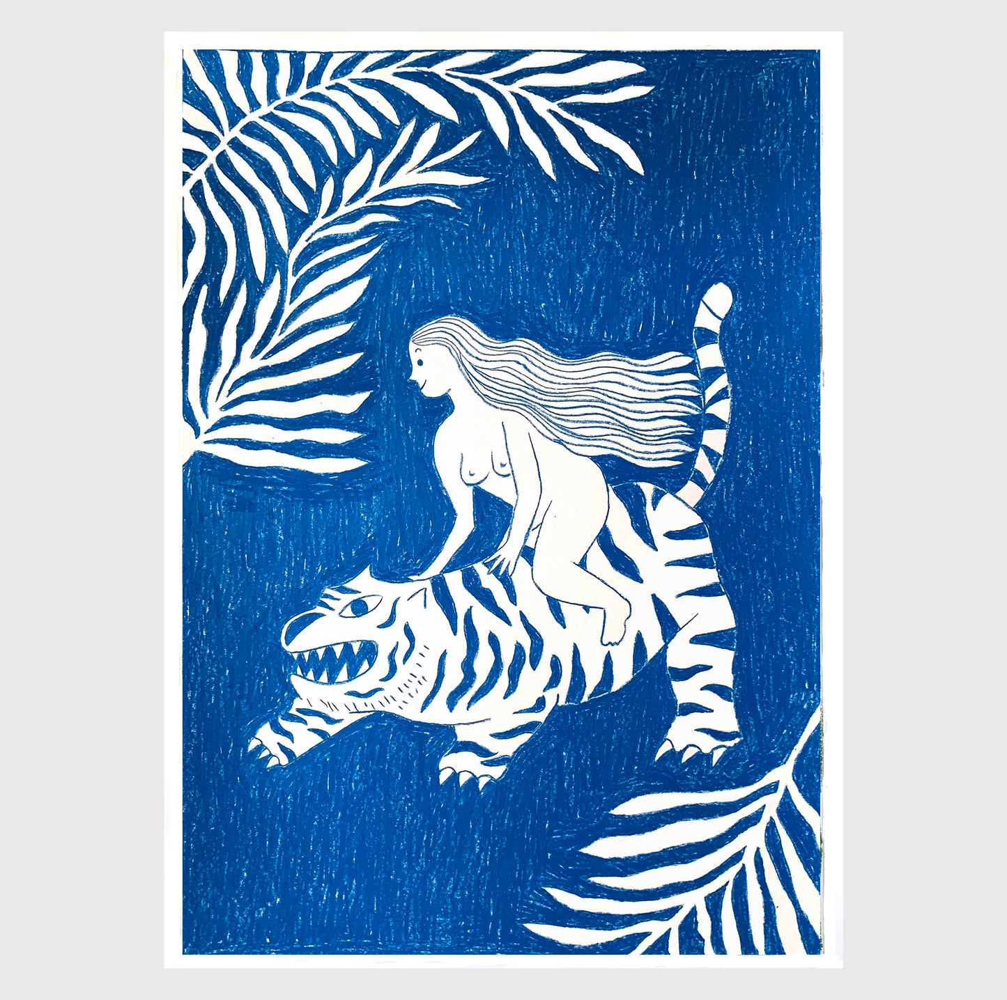 Woman Riding a Tiger - Original